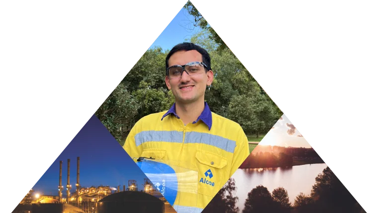 Homem sorrindo utilizando equipamentos de EPI