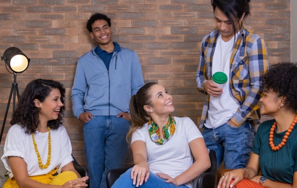 Group of Young People Talking