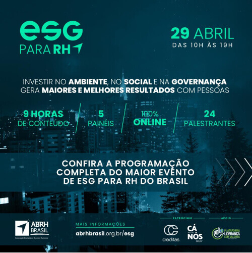 Companhia de Estágios patrocina primeiro fórum de ESG voltado para RHs no Brasil